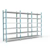 PROREGAL Fachbodenregal Maximus HxBxT 220 x 100 x 50 cm 6 Ebenen PVC-Fachboden Fachlast 182 kg Lichtblau-Lichtgrau
