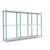 PROREGAL Fachbodenregal Maximus Pro HxBxT 240 x 100 x 50 cm 3 Ebenen PVC-Fachboden Fachlast 286 kg Lichtblau-Lichtgrau