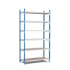 PROREGAL Fachbodenregal Maximus HxBxT 240 x 100 x 68 cm 6 Ebenen Spanplatten-Fachboden Fachlast 182 kg Lichtblau-Lichtgrau
