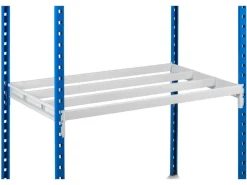PROREGAL Fachbodenregal Maximus HxBxT 200 x 125 x 40 cm 6 Ebenen Offener Fachboden Fachlast 114 kg Lichtblau-Lichtgrau