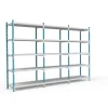 PROREGAL Fachbodenregal Maximus HxBxT 220 x 100 x 50 cm 5 Ebenen PVC-Fachboden Fachlast 182 kg Lichtblau-Lichtgrau