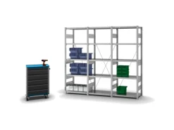 PROREGAL Fachbodenregal Stecksystem T-Profil Heavy-Duty Grundregal HxBxT 200 x 75 x 40 cm 5 Ebenen Fachlast 300 kg Einseitig Nutzbar Verzinkt