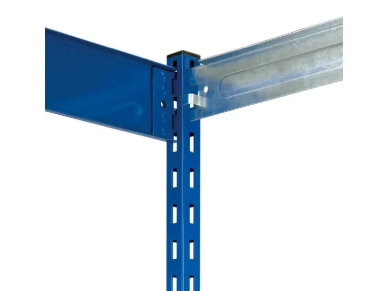 PROREGAL Fachbodenregal Stecksystem Vierkant-Profil Grundregal HxBxT 250 x 132,5 x 60 cm 6 Ebenen Einseitige Bauart Fachlast 200 kg Enzianblau