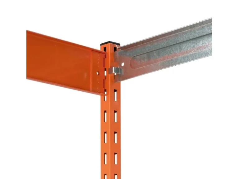 PROREGAL Fachbodenregal Stecksystem Vierkant-Profil Grundregal HxBxT 250 x 132,5 x 60 cm 6 Ebenen Einseitige Bauart Fachlast 200 kg Orange