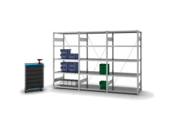 PROREGAL Fachbodenregal Stecksystem T-Profil Light-Duty Grundregal HxBxT 200 x 100 x 60 cm 5 Ebenen Fachlast 140 kg Einseitig Nutzbar Verzinkt