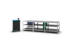 PROREGAL Fachbodenregal Schraubsystem Heavy-Duty Grundregal HxBxT 80 x 100 x 80 cm 3 Ebenen Fachlast 350 kg Beidseitig Nutzbar Verzinkt