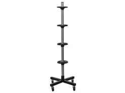PROREGAL Fahrbarer Felgenbaum CARRERO für Autoreifen HxBxT 115,5 x 46 x 46 cm Bis Zu 4 Reifen Schwarz