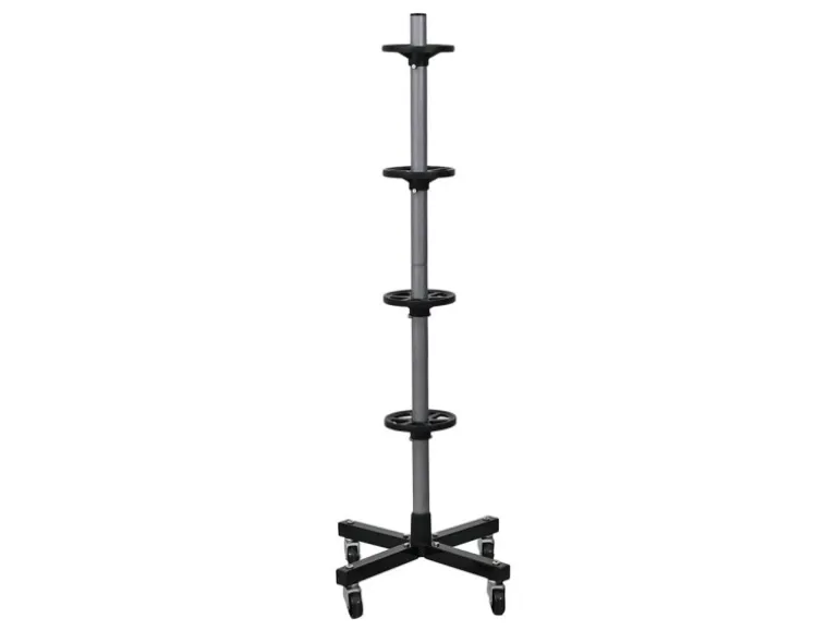 PROREGAL Fahrbarer Felgenbaum CARRERO für Autoreifen HxBxT 115,5 x 46 x 46 cm Bis Zu 4 Reifen Schwarz
