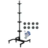 PROREGAL Fahrbarer Felgenbaum CARRERO XL Für 4 Autoreifen Bis 295 mm HxBxT 118 x 85 x 58 cm Schwarz Reifenständer