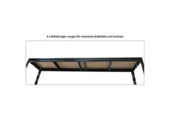 PROREGAL Garagenregal HERCULES Platzsparend Unterfahrbar HxBxT 180x240x50cm 2 Lagerebenen Fachlast 300kg Schwarz Lagerregal Schwerlastregal