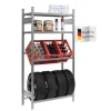 PROREGAL Getränkekisten- & Reifenregal Chiemsee Tire Made in Germany HxBxT 200 x 106 x 43,5 cm 3 Kisten auf 1 Ebene & 4 Reifen & 2 Boards Verzinkt