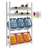 PROREGAL Getränkekisten- & Weinregal Chiemsee Vino HxBxT 175 x 106 x 33,5 cm 6 Kisten auf 2 Ebenen & 38 Flaschen auf 2 Ebenen Lichtgrau