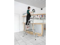 PROREGAL Haushaltsleiter Beidseitig Begehbar 2 x 7 Stufen
