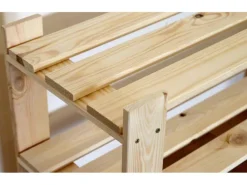 PROREGAL Holzregal Pinepeak HxBxT 50 x 80 x 28 cm 2 Fachboden 1,2 cm Dickes Kiefernholz Natur