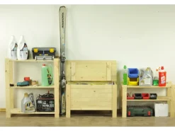 PROREGAL Holzregal Pinepeak HxBxT 50 x 80 x 28 cm 2 Fachboden 1,2 cm Dickes Kiefernholz Natur