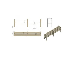 PROREGAL Holzregal Pinepeak HxBxT 50 x 80 x 28 cm 2 Fachboden 1,2 cm Dickes Kiefernholz Natur