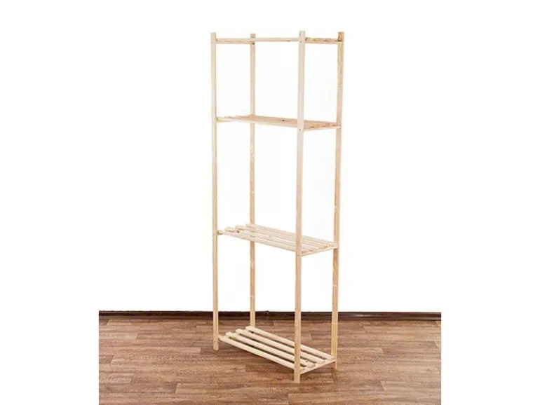 PROREGAL Holzregal Timbercraft HxBxT 90 x 65 x 28,5 cm Fachlast 35 kg 3 Fachboden 1,4 cm Dickes Kiefernholz Natur