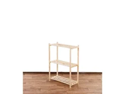 PROREGAL Holzregal Timbercraft HxBxT 90 x 65 x 28,5 cm Fachlast 35 kg 3 Fachboden 1,4 cm Dickes Kiefernholz Natur