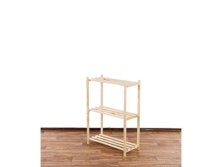 PROREGAL Holzregal Timbercraft HxBxT 90 x 65 x 28,5 cm Fachlast 35 kg 3 Fachboden 1,4 cm Dickes Kiefernholz Natur