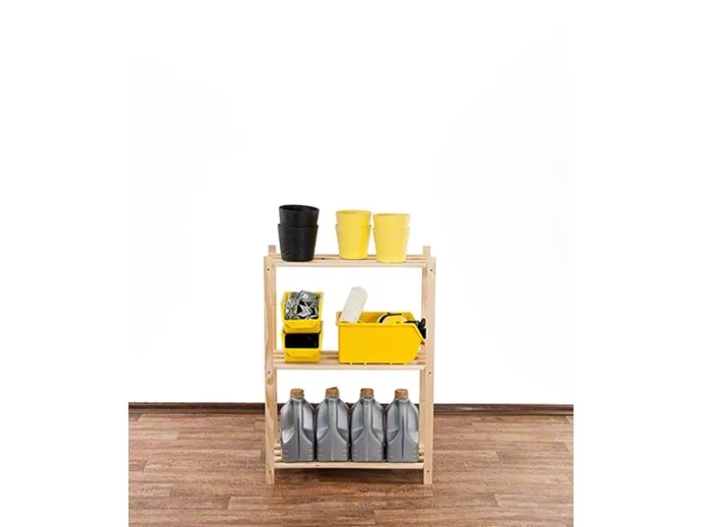 PROREGAL Holzregal Timbercraft HxBxT 90 x 65 x 28,5 cm Fachlast 35 kg 3 Fachboden 1,4 cm Dickes Kiefernholz Natur