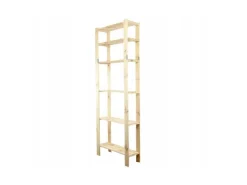 PROREGAL Holzregal Woodland HxBxT 230 x 80 x 50 cm Fachlast 120 kg 6 Fachboden Kiefernholz Natur