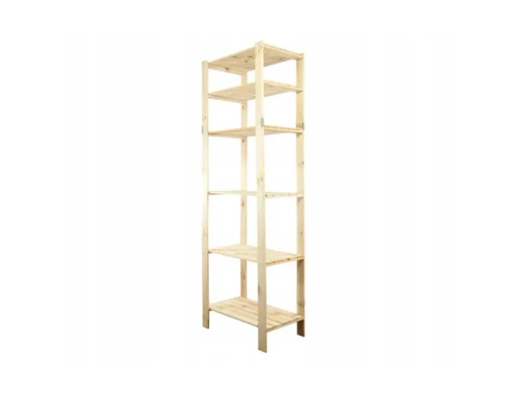 PROREGAL Holzregal Woodland HxBxT 230 x 80 x 50 cm Fachlast 120 kg 6 Fachboden Kiefernholz Natur