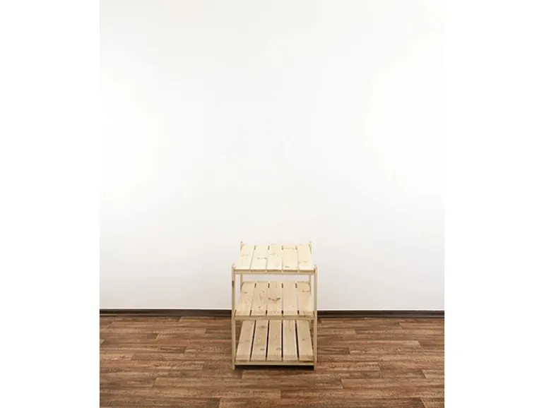 PROREGAL Holzregal Woodland HxBxT 64 x 80 x 50 cm Fachlast 120 kg 3 Fachboden Kiefernholz Natur
