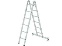 PROREGAL Klappleiter 2-Teilig mit Traverse 2 x 6 Sprossen