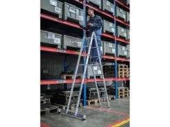 PROREGAL Klappleiter 2-Teilig mit Traverse 2 x 6 Sprossen