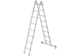 PROREGAL Klappleiter 2-Teilig mit Traverse 2 x 8 Sprossen