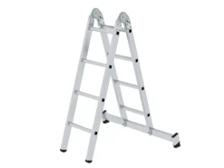 PROREGAL Klappleiter 2-Teilig mit Traverse 2 x 4 Sprossen