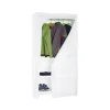 PROREGAL Kleiderregal Peacock mit Regalbezug HxBxT 180 x 90 x 50 cm Weiß Kleiderständer Garderobe Klamottenregal Stangenregal