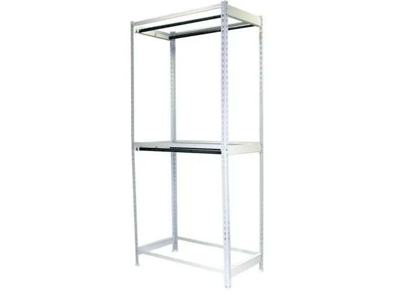 PROREGAL Kleiderstangenregal Metal Doppel HxBxT 200 x 90 x 75 cm Weiß Kleiderständer Garderobe Klamottenregal Stangenregal Regal