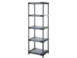 PROREGAL Kunststoffregal Grey Bear Tall HxBxT 180 x 70 x 46 cm Fachlast 120 kg Grau