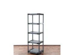 PROREGAL Kunststoffregal Grey Bear Tall HxBxT 180 x 70 x 46 cm Fachlast 120 kg Grau