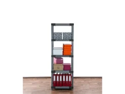 PROREGAL Kunststoffregal Grey Bear Tall HxBxT 180 x 70 x 46 cm Fachlast 120 kg Grau