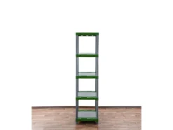 PROREGAL Kunststoffregal Grey Bear Tall HxBxT 180 x 70 x 46 cm Fachlast 120 kg Grau/Grün