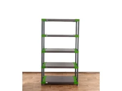 PROREGAL Kunststoffregal Big Grey Bear Tall HxBxT 180 x 100 x 46 cm Fachlast 160 kg Grau/Grün