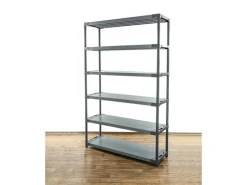 PROREGAL Kunststoffregal Grey Bear Extra-Tall HxBxT 220 x 130 x 46 cm Fachlast 70 kg Grau