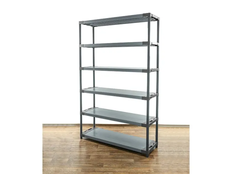 PROREGAL Kunststoffregal Grey Bear Extra-Tall HxBxT 220 x 150 x 46 cm Fachlast 70 kg Grau