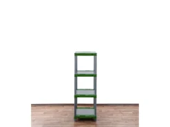 PROREGAL Kunststoffregal Big Grey Bear Low HxBxT 138 x 60 x 46 cm Fachlast 160 kg Grau/Grün