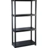 PROREGAL Kunststoffregal Panther Tall HxBxT 135x60x30cm Fachlast 20kg Pro Ebene Schwarz