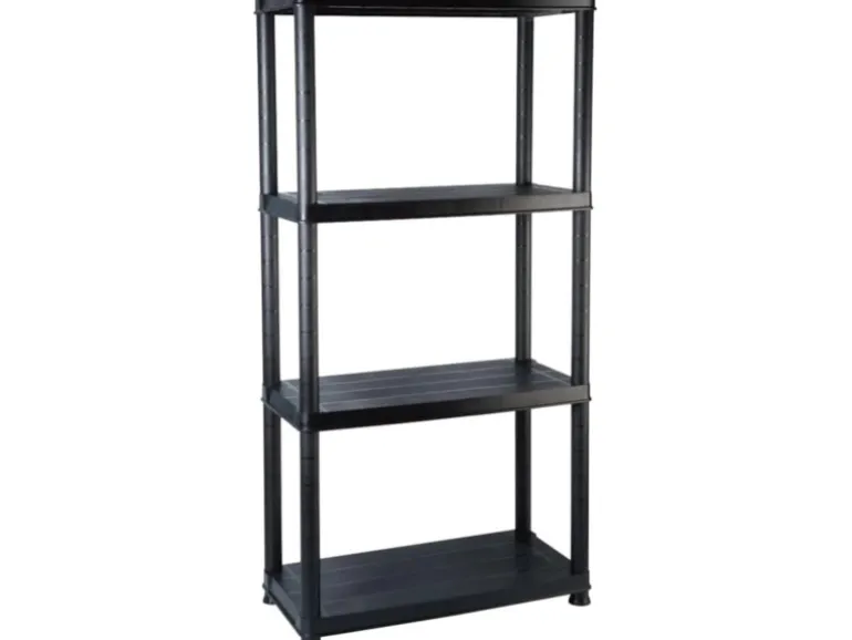 PROREGAL Kunststoffregal Panther Tall HxBxT 135x60x30cm Fachlast 20kg Pro Ebene Schwarz