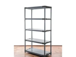 PROREGAL Kunststoffregal Grey Bear Tall HxBxT 180 x 80 x 46 cm Fachlast 120 kg Grau