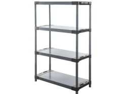PROREGAL Kunststoffregal Big Grey Bear Low HxBxT 138 x 80 x 46 cm Fachlast 160 kg Grau