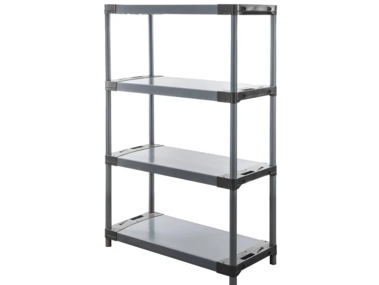 PROREGAL Kunststoffregal Big Grey Bear Low HxBxT 138 x 80 x 46 cm Fachlast 160 kg Grau