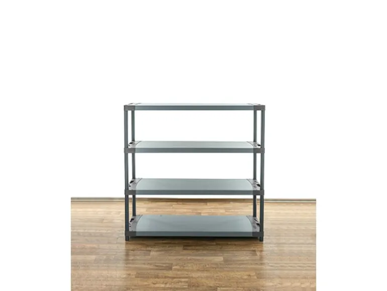 PROREGAL Kunststoffregal Grey Bear Low HxBxT 138 x 150 x 46 cm Fachlast 70 kg Grau
