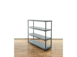 PROREGAL Kunststoffregal Grey Bear Low HxBxT 138 x 150 x 46 cm Fachlast 70 kg Grau