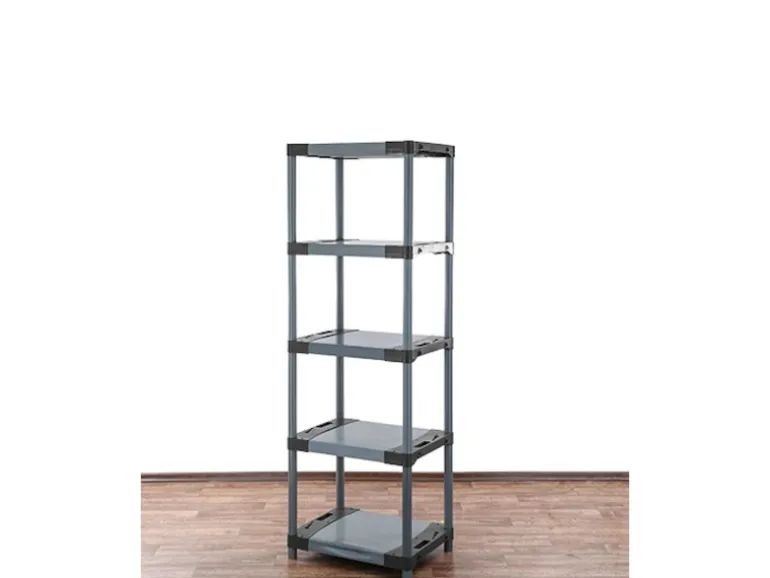 PROREGAL Kunststoffregal Grey Bear Tall HxBxT 180 x 60 x 46 cm Fachlast 120 kg Grau