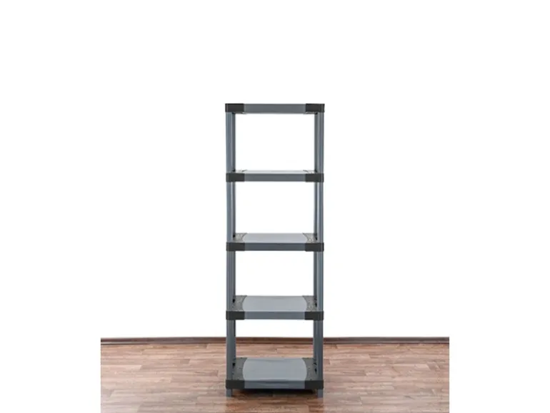 PROREGAL Kunststoffregal Grey Bear Tall HxBxT 180 x 60 x 46 cm Fachlast 120 kg Grau
